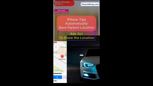 How to automatically save the parked location on your iPhone and ask Siri to show the location?