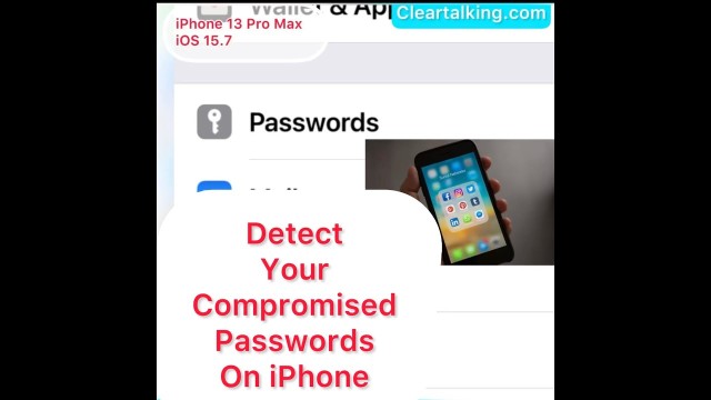 How to enable your iPhone to Detect Compromised Passwords?