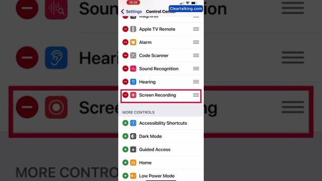 How to add the screen recording feature to the Control Center on iPhone &amp; iPad?
