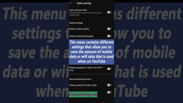 How to Save Data while using YouTube?