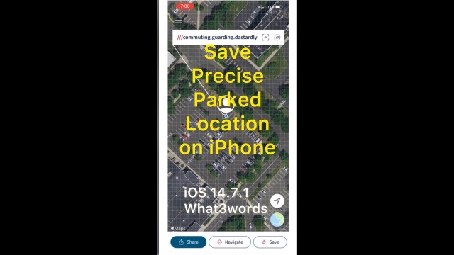 How to save precise parking location using  what3words on iPhone?