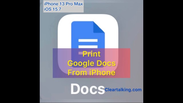 How to Print Google Docs from iPhone?