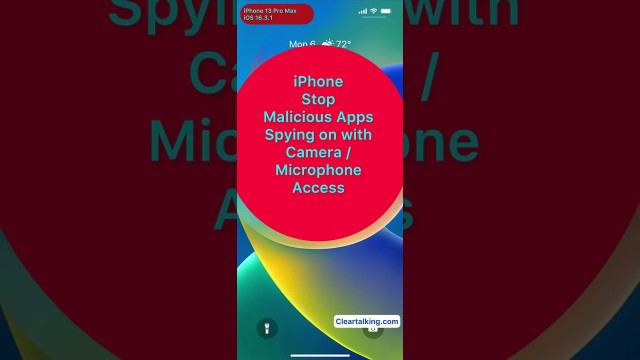 How can you tell if an app is secretly using your camera or microphone on iPhone?