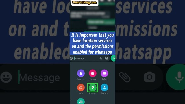 How can you share your live location on WhatsApp?