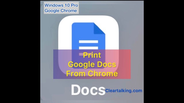 How to Print Google Docs from Chrome browser?