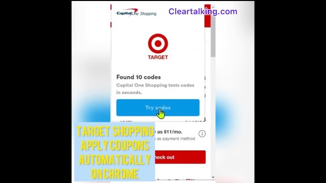 Apply discount coupons automatically for Target while shopping online