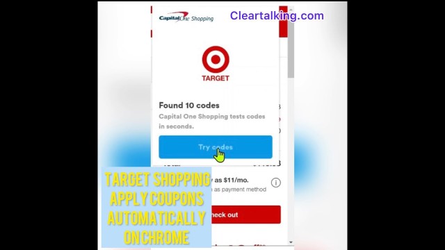 How to apply available coupons automatically for Target while shopping online?