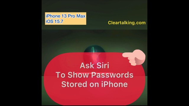 How to ask Siri to show passwords stored on your iPhone or iOS device?