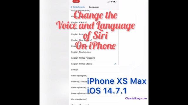 How to change the Voice and Language of Siri on the iPhone