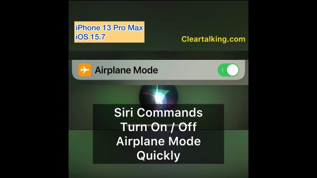 How to activate or deactivate Airplane Mode on iPhone quickly with Siri Commands?