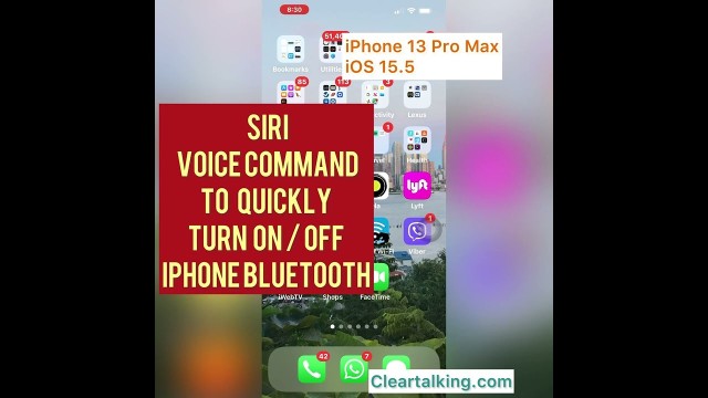 How to Turn Bluetooth On or Off on iPhone with Siri Command?