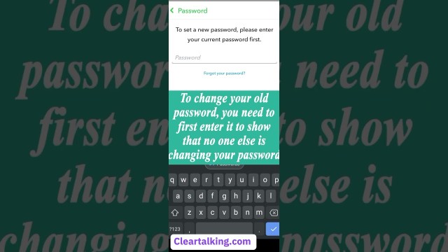 How to change your Snapchat password?