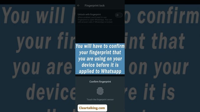 How to turn on WhatsApp's Fingerprint Lock security? #WhatsApp #security