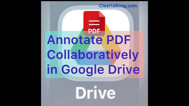 How to annotate PDFs Collaboratively in Google Drive?