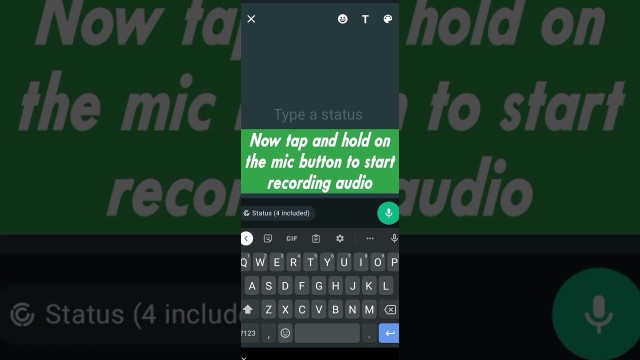How to Post WhatsApp Voice Note as Status?