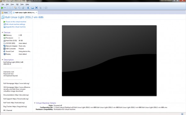 Kali Linux Light 1016.2-vm-i686